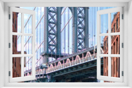 Fototapeta Naklejka Na Ścianę Okno 3D - Manhattan bridge - Brooklyn - NYC