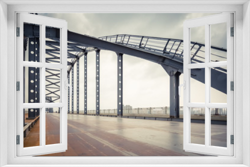 Fototapeta Naklejka Na Ścianę Okno 3D - steel bridge closeup