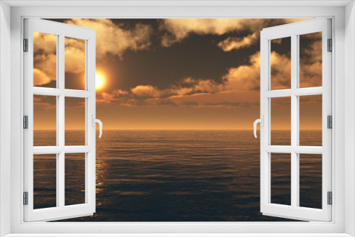 Fototapeta Naklejka Na Ścianę Okno 3D - Beautiful sea and sky at sunset
