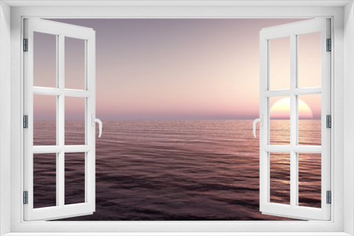 Fototapeta Naklejka Na Ścianę Okno 3D - Beautiful sea and sky at sunset