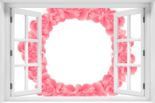 Fototapeta Naklejka Na Ścianę Okno 3D - Pink Carnation Flower Wreath