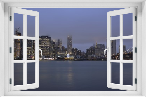 Fototapeta Naklejka Na Ścianę Okno 3D - Manhattan di sera