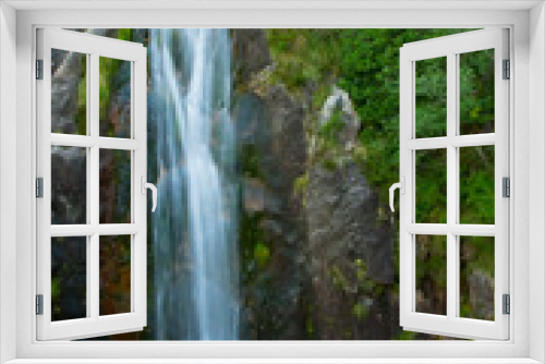 Fototapeta Naklejka Na Ścianę Okno 3D - Arado waterfall in Geres National Park, north of Portugal