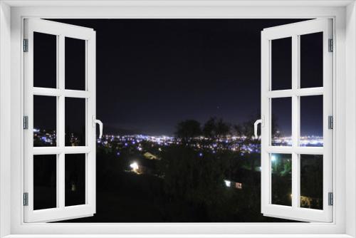 Fototapeta Naklejka Na Ścianę Okno 3D - Night scape of a city in Capetown