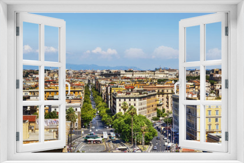 Fototapeta Naklejka Na Ścianę Okno 3D - Panoramic view of Rome and its architecture