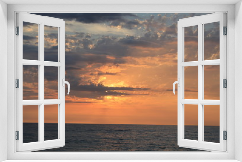 Fototapeta Naklejka Na Ścianę Okno 3D - Coucher de soleil à la mer