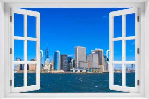 Panorama of New York City with Manhattan Skyline over Hudson River - USA