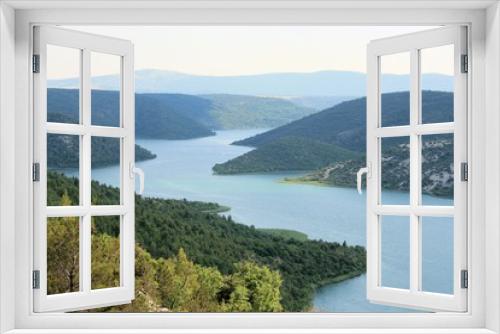 Fototapeta Naklejka Na Ścianę Okno 3D - view on lake Visovac, N.P. Krka, Croatia