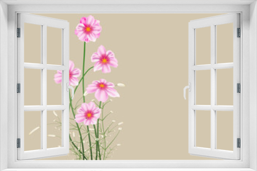 Fototapeta Naklejka Na Ścianę Okno 3D - Lovely spring background with tulip flowers vector image