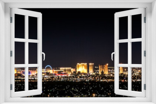 Fototapeta Naklejka Na Ścianę Okno 3D - Vegas In Color, cityscape at night with city lights