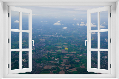 Fabulous panoramic view from airplane, Germany