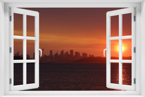 Fototapeta Naklejka Na Ścianę Okno 3D - Sydney sunset over inner harbour