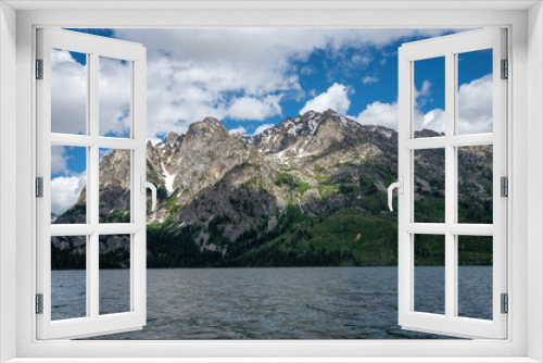Fototapeta Naklejka Na Ścianę Okno 3D - Grand Tetons against a Beautiful Sky