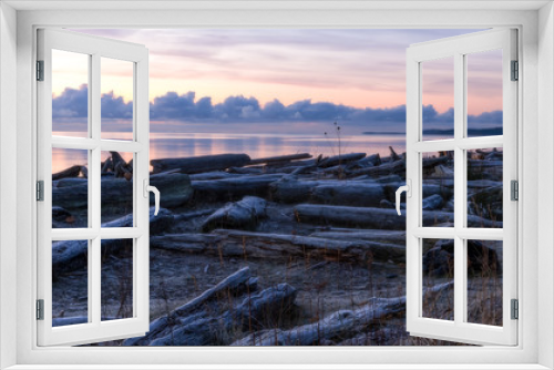 Fototapeta Naklejka Na Ścianę Okno 3D - Lavender Sunrise