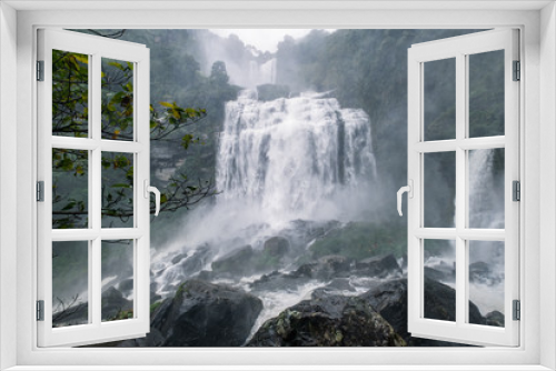 Fototapeta Naklejka Na Ścianę Okno 3D - Beautiful waterfall. Tad Khamued Waterfall in southern Laos