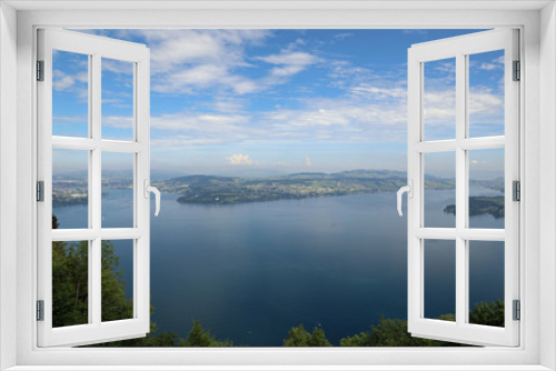 Fototapeta Naklejka Na Ścianę Okno 3D - View over Luzern Lake, Switzerland