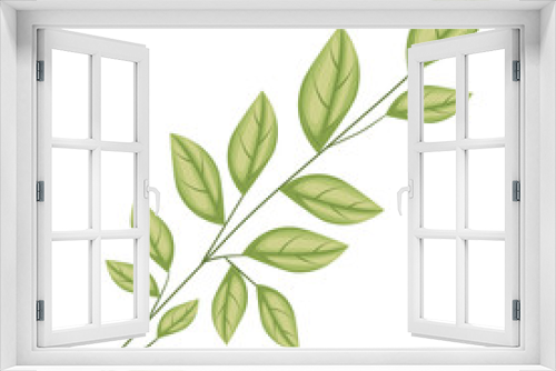 Fototapeta Naklejka Na Ścianę Okno 3D - branch with leafs ecology icon vector illustration design