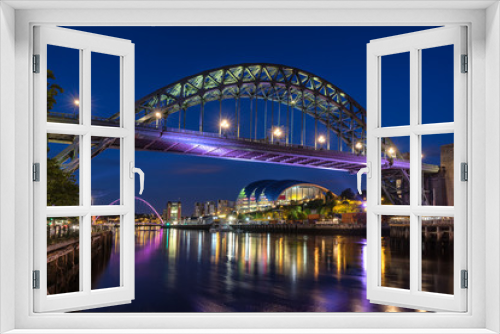 Fototapeta Naklejka Na Ścianę Okno 3D - The Tyne Bridge across the river Tyne in Newcastle