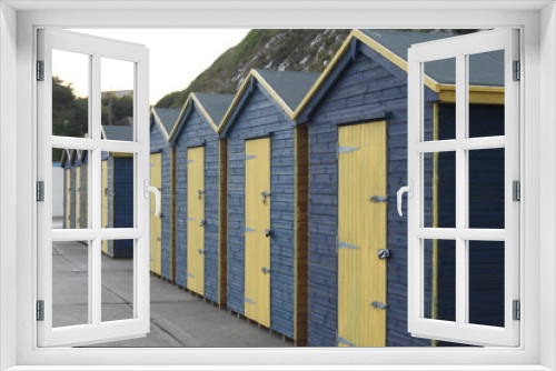 Fototapeta Naklejka Na Ścianę Okno 3D - Beach Huts