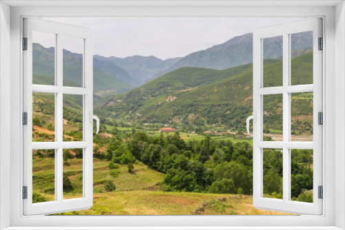 Fototapeta Naklejka Na Ścianę Okno 3D - Scenic landscape view in Albanian mountain, Lure