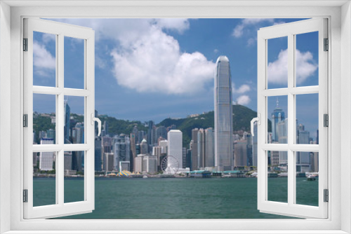 Fototapeta Naklejka Na Ścianę Okno 3D -  Hong Kong skyline