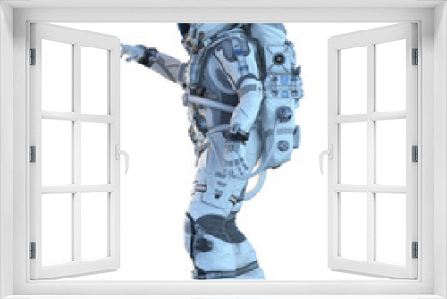 Fototapeta Naklejka Na Ścianę Okno 3D - Astronaut on white. Mixed media