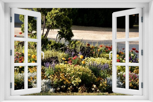 Fototapeta Naklejka Na Ścianę Okno 3D - jardin fleuri
