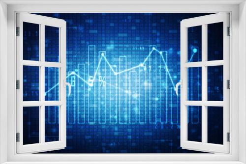 Fototapeta Naklejka Na Ścianę Okno 3D - 2d rendering Stock market online business concept. business Graph 