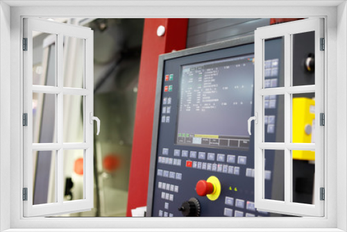 machining center with CNC control panel