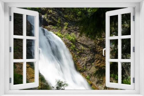 Fototapeta Naklejka Na Ścianę Okno 3D - Beautiful waterfall in Norway fjords