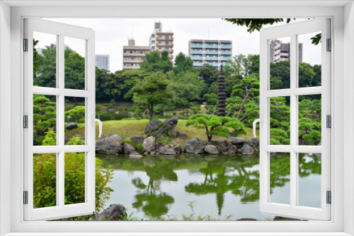 Fototapeta Naklejka Na Ścianę Okno 3D - 東京　清澄庭園