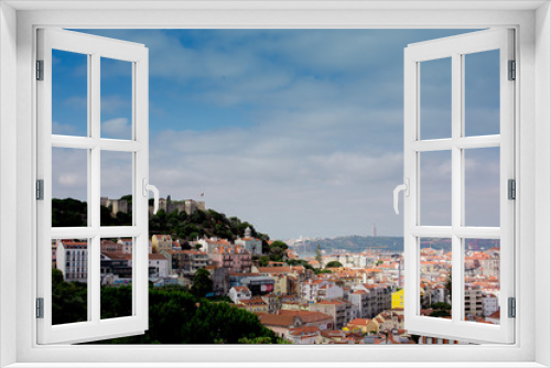 Fototapeta Naklejka Na Ścianę Okno 3D - Overview on Lisbon