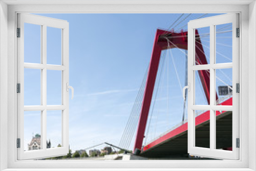 Fototapeta Naklejka Na Ścianę Okno 3D - maasbrug or maas bridge over river nieuwe maas in the city of rotterdam