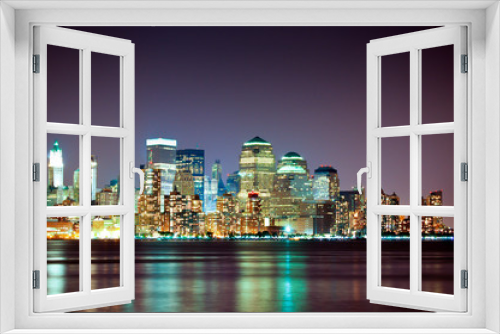 Fototapeta Naklejka Na Ścianę Okno 3D - NYC Skyline Downtown