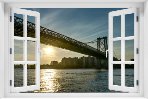 Fototapeta Naklejka Na Ścianę Okno 3D - New York Skyline Mahatten World Trade Center Williamsburg Bridge