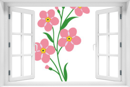 Fototapeta Naklejka Na Ścianę Okno 3D - Nature flower pink forget me not