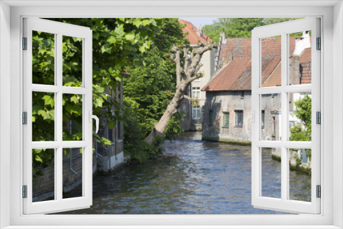 Fototapeta Naklejka Na Ścianę Okno 3D - Bruges , Water Canal