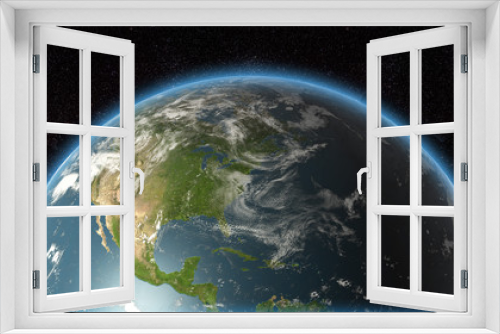 Fototapeta Naklejka Na Ścianę Okno 3D - USA view Earth (huge res)
