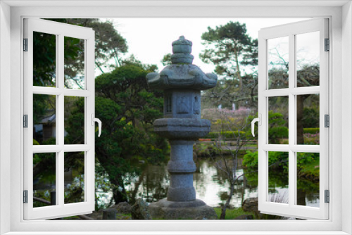 Fototapeta Naklejka Na Ścianę Okno 3D - Pond in Japanese Tea Garden