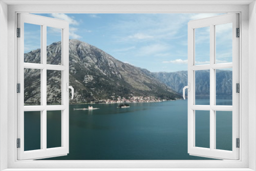 Fototapeta Naklejka Na Ścianę Okno 3D - Aerial photo of Perast,Montenegro