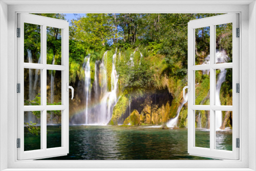 Fototapeta Naklejka Na Ścianę Okno 3D - Beautiful waterfall in Plitvice Lakes National Park. Croatia