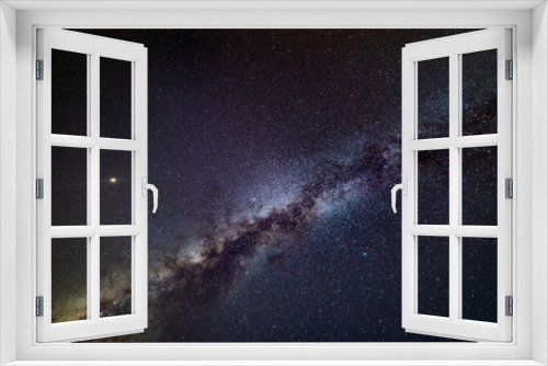 Fototapeta Naklejka Na Ścianę Okno 3D - Mars and Milky Way
