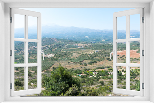 Fototapeta Naklejka Na Ścianę Okno 3D - Crete. Mountain valley view