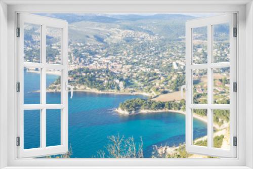 Fototapeta Naklejka Na Ścianę Okno 3D - Cassis view from Cape Canaille top, France