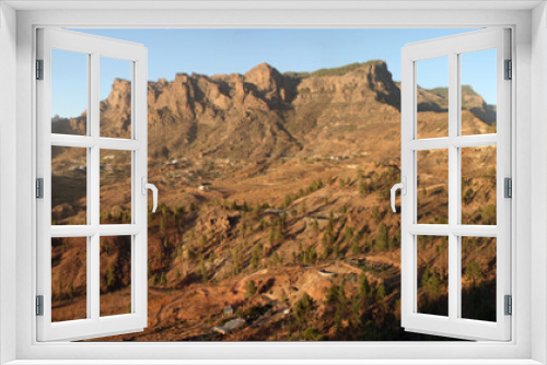 Fototapeta Naklejka Na Ścianę Okno 3D - Mountain Range, Gran Canaria, Spain