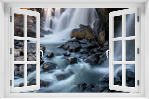 Fototapeta Naklejka Na Ścianę Okno 3D - Ristafallet Wasserfall in Schweden