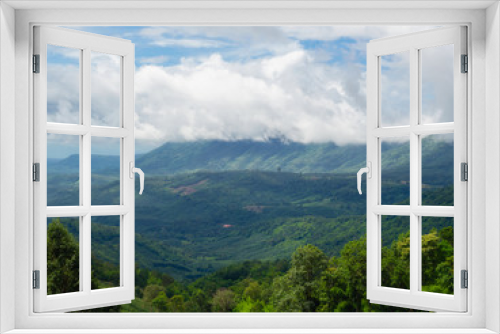 Fototapeta Naklejka Na Ścianę Okno 3D - Mountains and sky in Phu Suan Sai Naiton Prk.