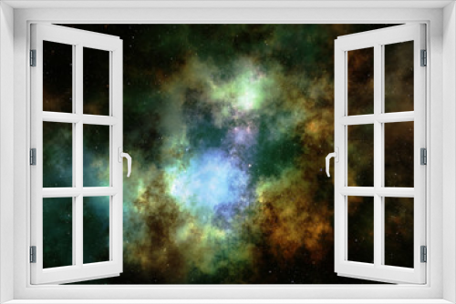 Fototapeta Naklejka Na Ścianę Okno 3D - Nebula and stars in deep outer space