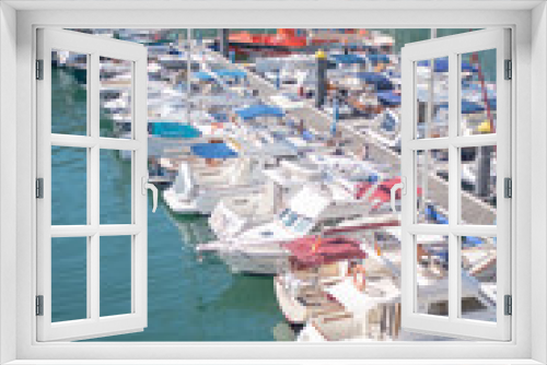 Fototapeta Naklejka Na Ścianę Okno 3D - Boats in Cuitadella port