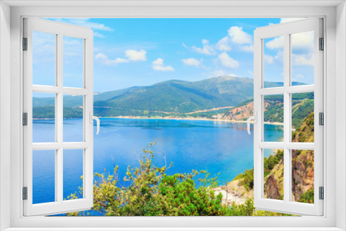Fototapeta Naklejka Na Ścianę Okno 3D - View from above on Adriatic sea coastline in Montenegro, nature landscape, vacations to the summer paradise, panoramic view